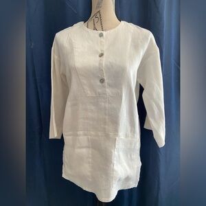 Elegant White Women's Tunic Top